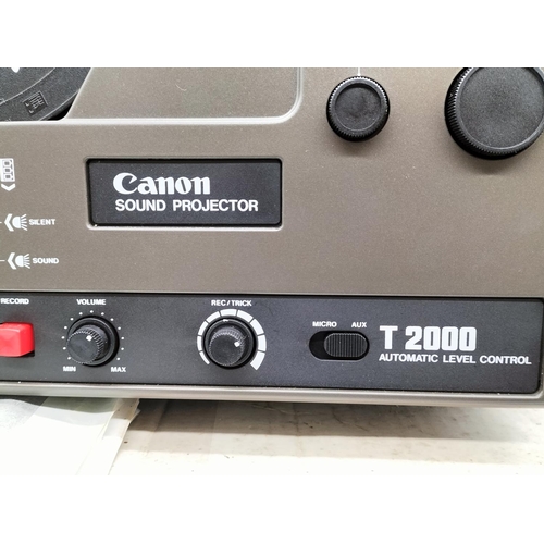 437 - Canon T2000 Automatic Level Control Super 8 Film Projector. Boxed W/O Plus Panasonic MS70 With Acces... 