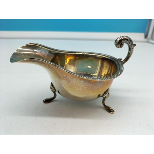 11 - Silver Birmingham Hallmarked Gravy Boat 93g