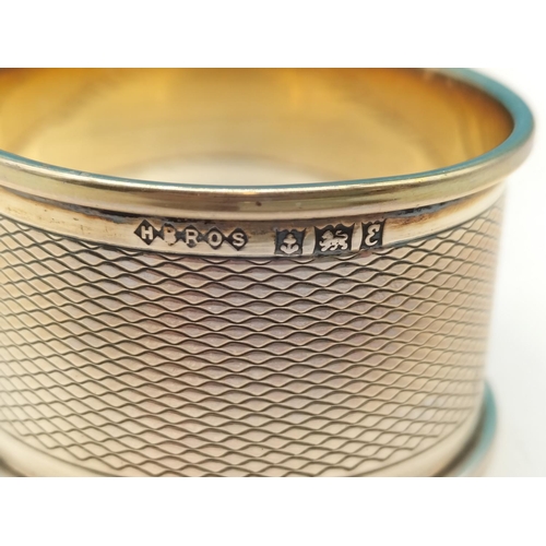 13 - Silver Birmingham Hallmarked Napkin Ring 12g