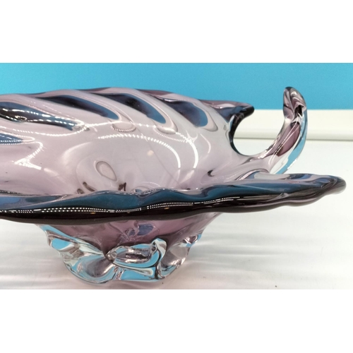 138 - Murano glass Leaf Dish, 40x25x12cm