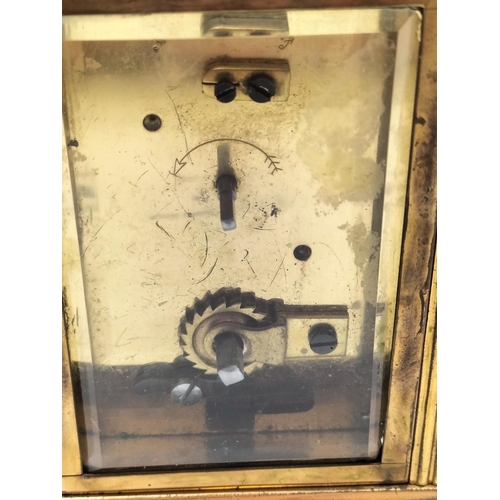 14 - Mappin & Webb Ltd Brass Carriage Clock With Beveled Glass 8 x 6 x 12cm (h)