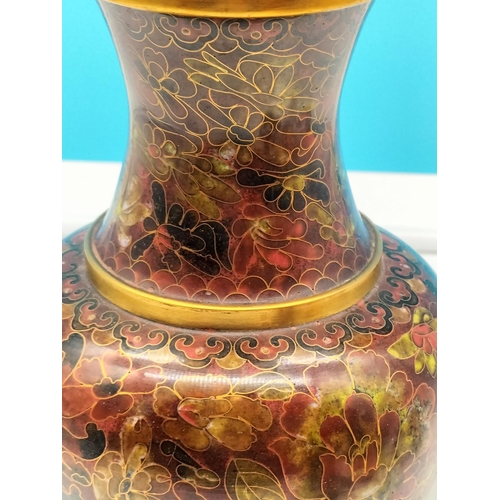 160 - Cloisonne vase 26cm in height