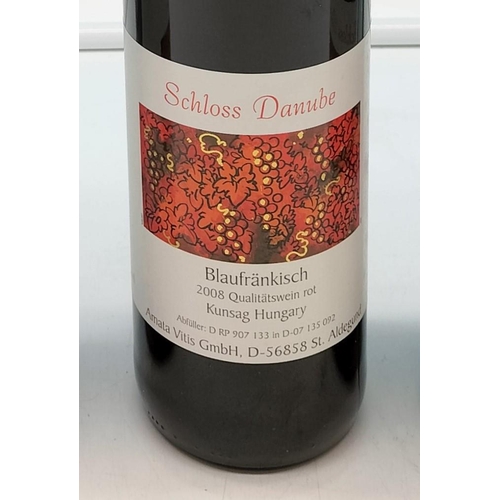 160B - 2008 Blaufrankisch 10.5% Red Wine by Schloss Danube. Four 750ml Bottles. Collection ONLY