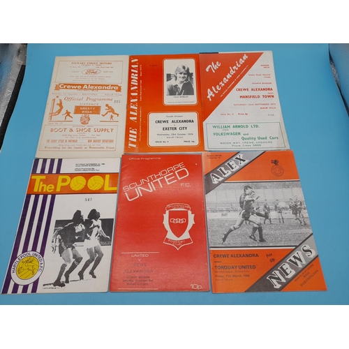 160E - Collection of Football Programmes to Incl. England, Leeds, Crewe Alex, etc. (Approx. 78)