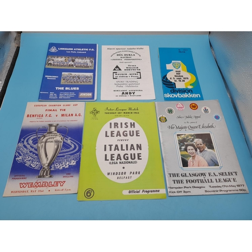 160F - Collection of Football Programmes to Incl. 1963 & 1976 European Cup Final, etc. European (Approx. 54... 