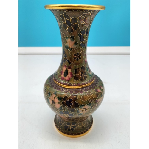 161 - Cloisonne Vase height 20.5cm