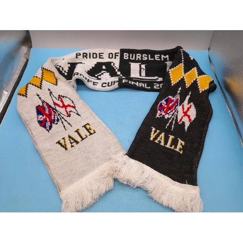 185A - Collection of Port vale memorabilia to include 2001 FA Trophy scarf and a collection of programmes