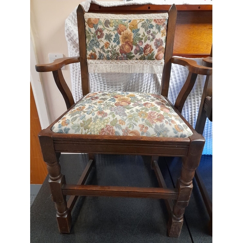 190A - Pair of vintage 1950's oak hall/telephone chairs. Collection ONLY