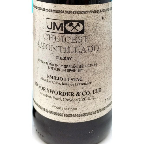 195A - Two still sealed 70cl bottles of Johnson Matthey Amontillado sherry