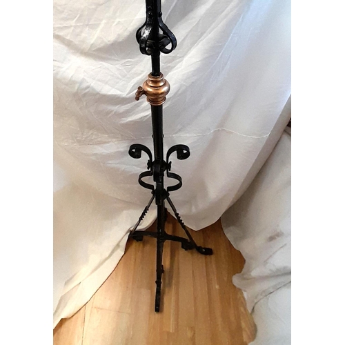 205A - Vintage Veritos lamp works. Large adjustable wrought iron floor lamp extends to 195cm. Collection ON... 