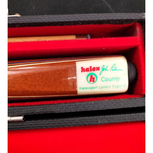 250 - Vintage Halex snooker cue and carry case