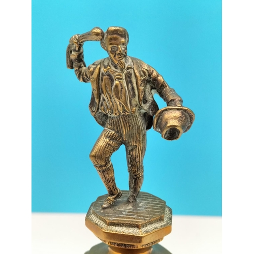 263 - Press Gang Figure on a Brass Column 20cm (h)