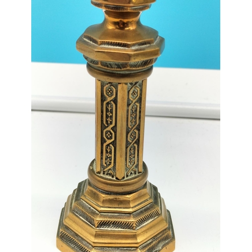 263 - Press Gang Figure on a Brass Column 20cm (h)