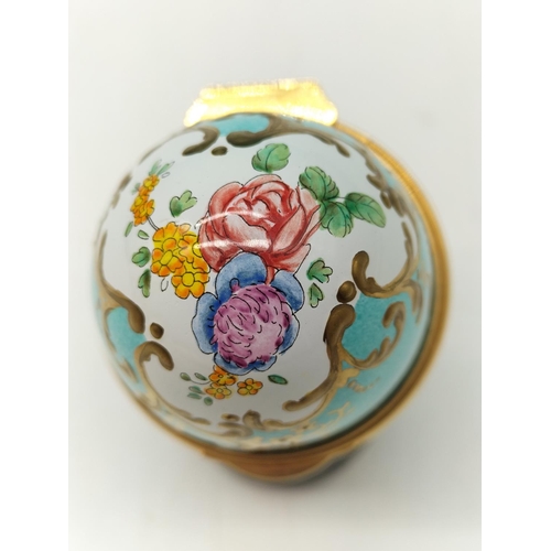 264 - The Ian Marshall Collection Staffordshire Enamels Egg Trinket Box 6cm (h)