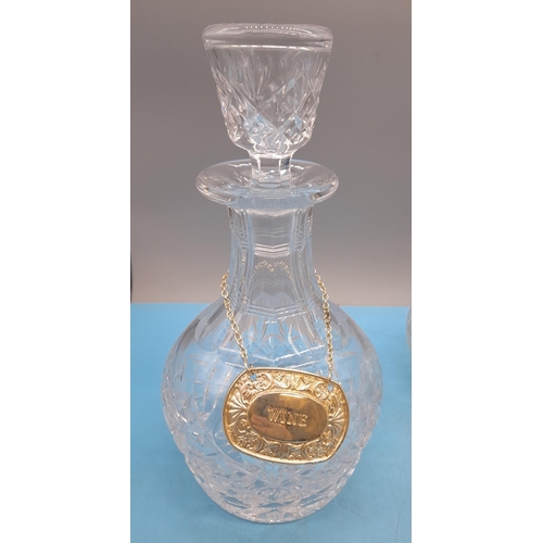 344 - Collection of four decanters to include Georgian and Victorian cut glass examples. And a white metal... 