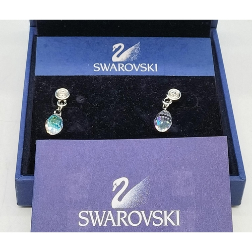 351 - Swarovski Crystal earrings, Boxed with certificate