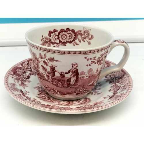 372 - 2 x Cup and saucer /Spode and 3 Coalport side plates, 18cm diameter