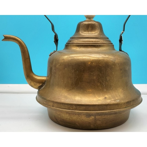 379 - Large Brass kettle 40x40cms