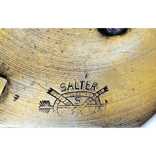 65 - Salter's Brass Spit Jack Roaster With Key 30cm (h)