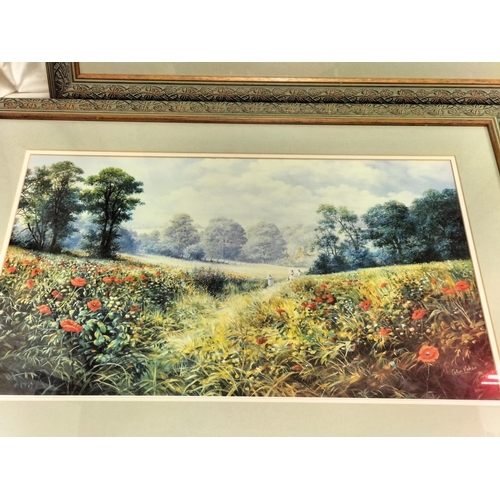 323 - Two Framed & Glazed Meadow Landscapes. 77 x 58cm Collection ONLY