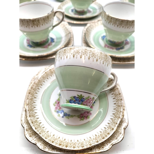 36 - Royal Standard 22 piece part tea set with hand painted floral decoration