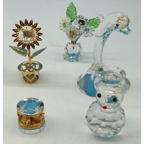 490 - Collection of Crystal Glass ornaments