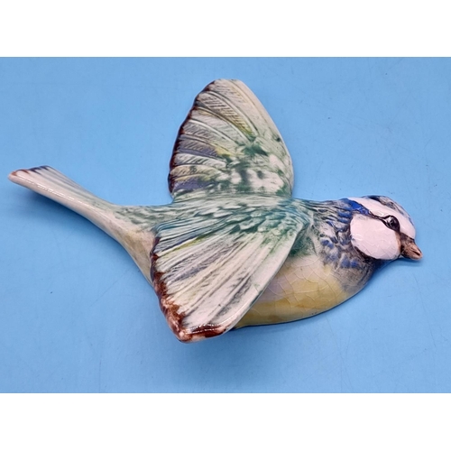 129 - Beswick Blue Tit Wall Plaque. Model 705. Very Slight A/F to Back of Beak But No Effect on Display. 1... 