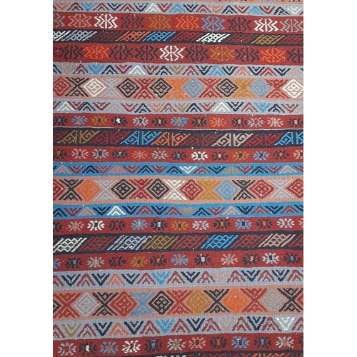 195 - Turkish Multi-Coloured Kilim Rug 160 x 87cm Collection ONLY