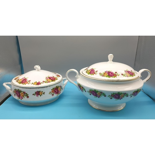 717 - Ceramic Soup Tureen plus a covered Tureen largest being 19x33cm