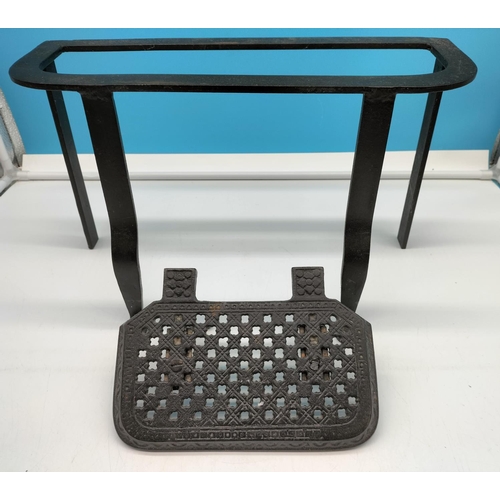 726 - Fire Stand Trivet with Kettle Pan Stand. 27cm High, 42cm x 15.5cm.