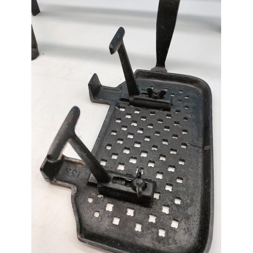 726 - Fire Stand Trivet with Kettle Pan Stand. 27cm High, 42cm x 15.5cm.