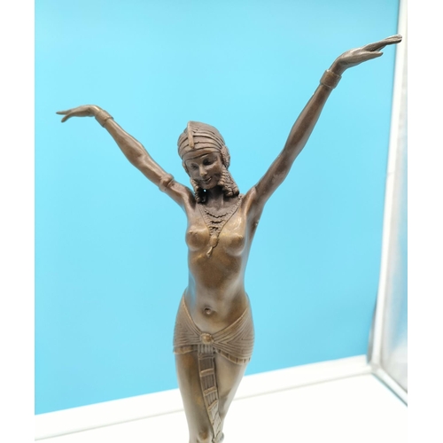 1 - Large 55cm Art Deco Style Hot Cast Bronze Figure.