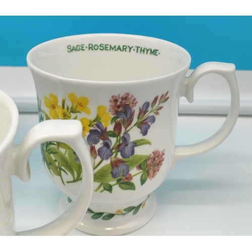 131 - Five Roy Kirkham Herbs N Spices Mugs H9.5cm Plus One 21cm Plate