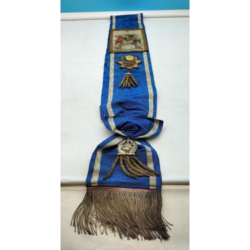 14 - Late 1800's/Early 1900's Odd Fellows Manchester Unity Sash/Regalia.