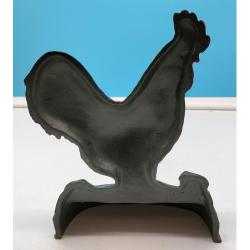 149 - Cast Iron Cockerel Doorstop. 26cm High x 20cm.