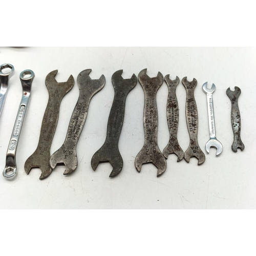 205 - Collection of Workshop Tools to Incl. Air Drill, Retractable Airline Wire, Spanners, etc.
