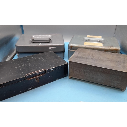 276 - Collection of Petty Cash Tins (4) plus Other Tins.