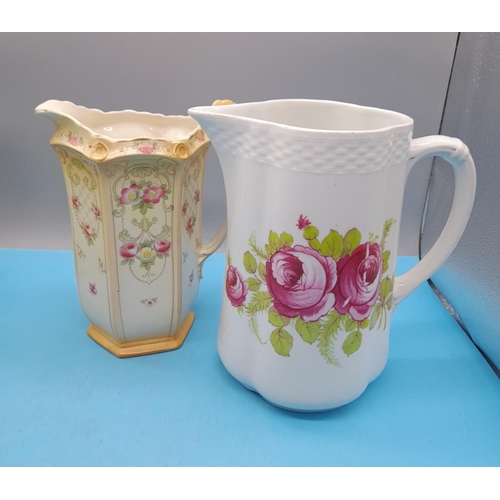 306 - Ceramic Jugs (4) to include S.Fielding 'Frome' Pattern (c1913-1930). Tallest being 22cm.