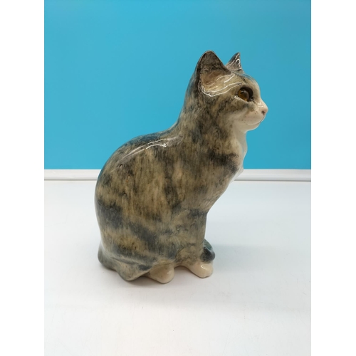 309 - Winstanley Large 30cm (h) Figure of a Sitting Tabby Cat.