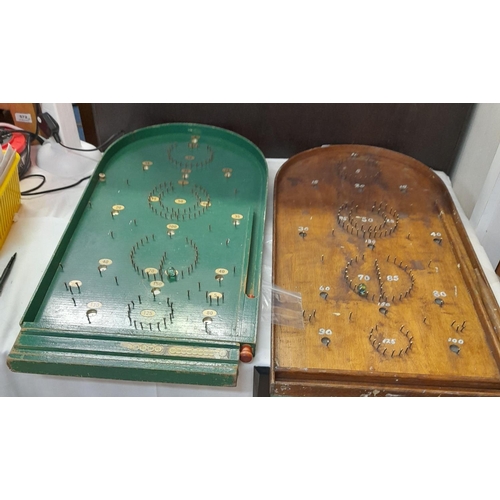 312 - Vintage Wooden Bagatelle Boards (2). Excellent Condition. 78cm x 40cm.