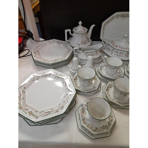 319 - Johnson Bros 'Eternal Beau' Dinner and Tea Service comprising 47 Pieces.
