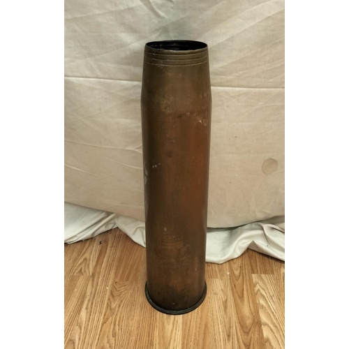 37 - Large 64cm Brass Military Shell. 16.5cm Diameter.