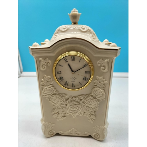 4 - Lenox Millenium Limited Edition 1261/5000 Mantle Clock. 33cm High, 20cm x 12cm.