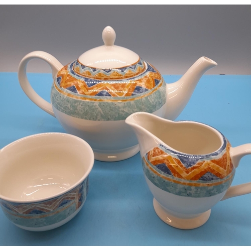 380A - Churchill China 'Ports of Call' Teapot, Cream Jug and Sugar Bowl. Boxed