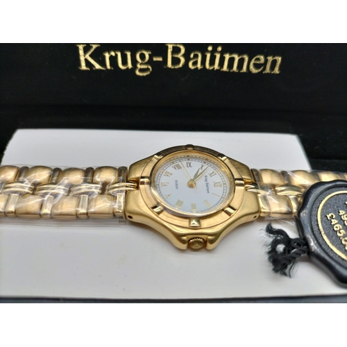 100 - Boxed Krug Baumen Baron Ladies Watch.