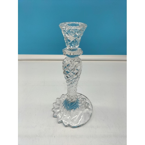 117 - Waterford Crystal 'Abstract Sea Jewel'  26cm Candlestick.