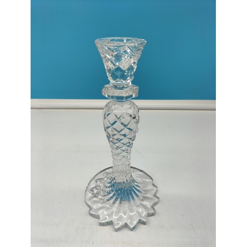 117 - Waterford Crystal 'Abstract Sea Jewel'  26cm Candlestick.