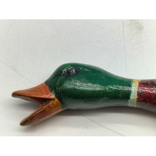 21 - Set of 3 Wall Hanging Mallard Duck Figures. Made in England 1958. Largest 16cm x 13cm.