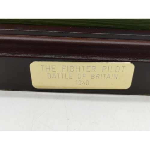 290 - Endurance 25cm Figure 'The Battle of Britain Fighter Pilot' on Plinth.