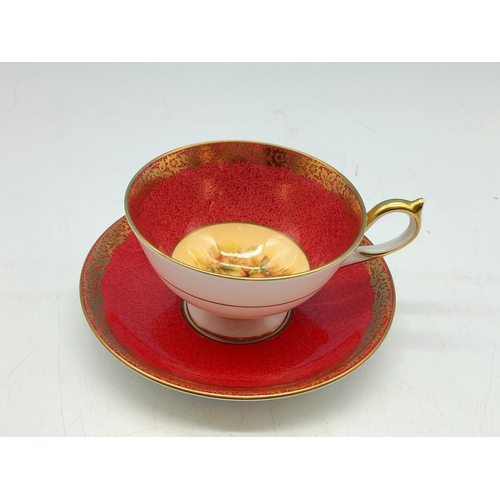 293 - Aynsley Orchard Gold Cabinet Cup and Saucer.
